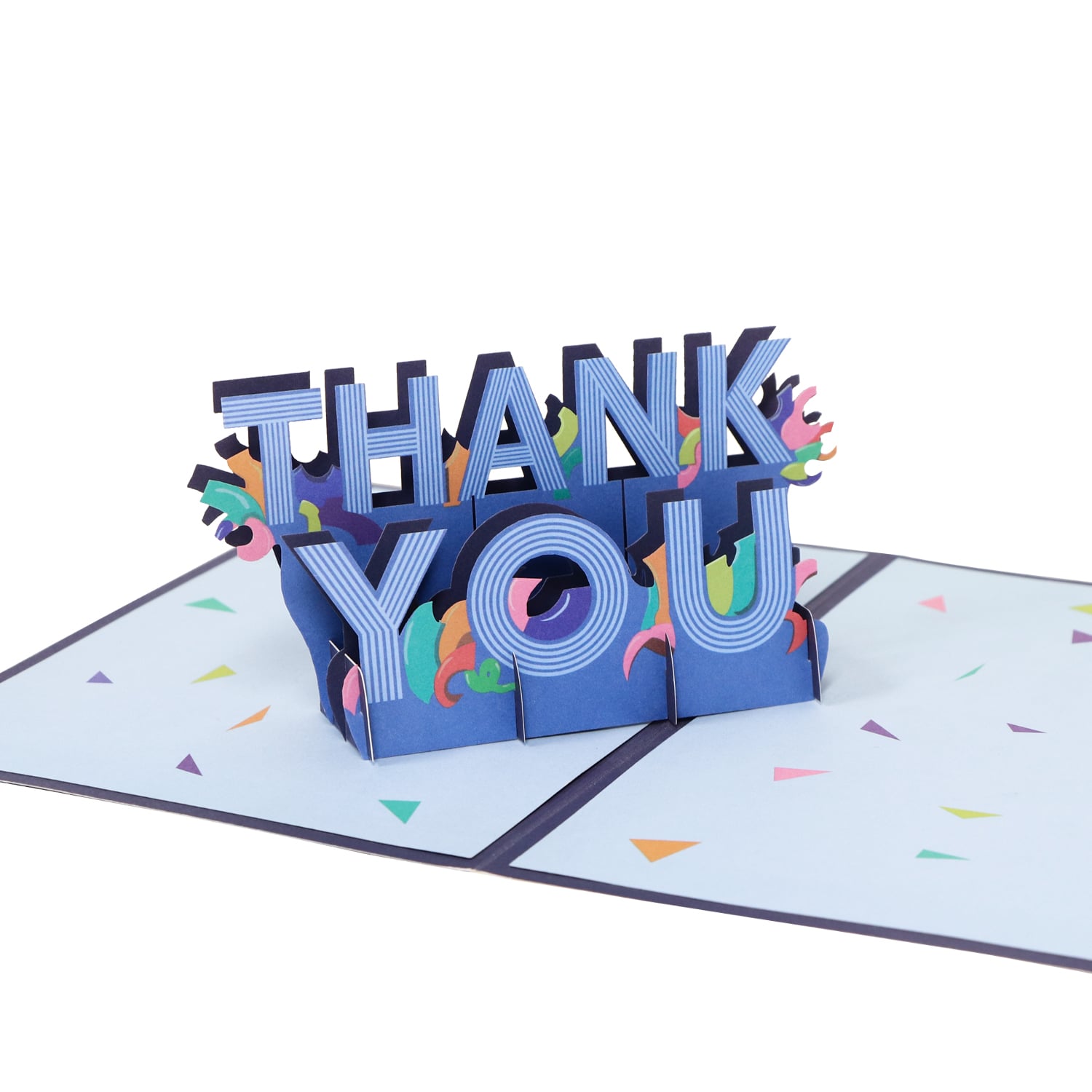 Luxury 3D Pop Up Thank You Card with Colorful Letter Design