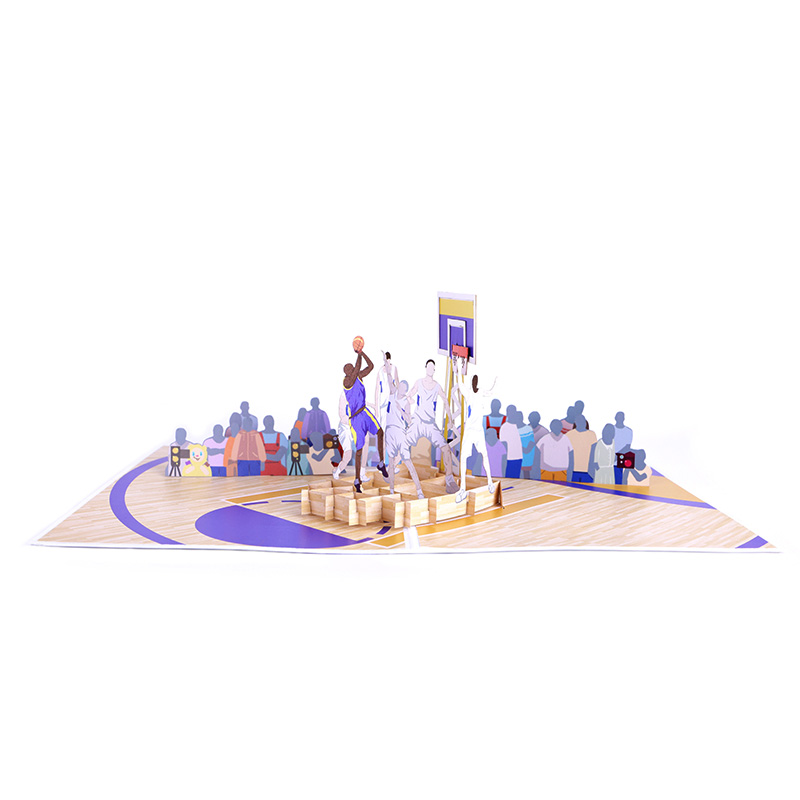 Custom 3D Basketball Pop Up Greeting Card 