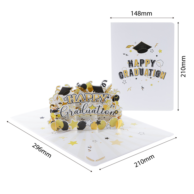3D Pop Up Graduation Card with LED and Music