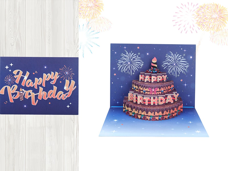 90°Happy Birthday Party Card