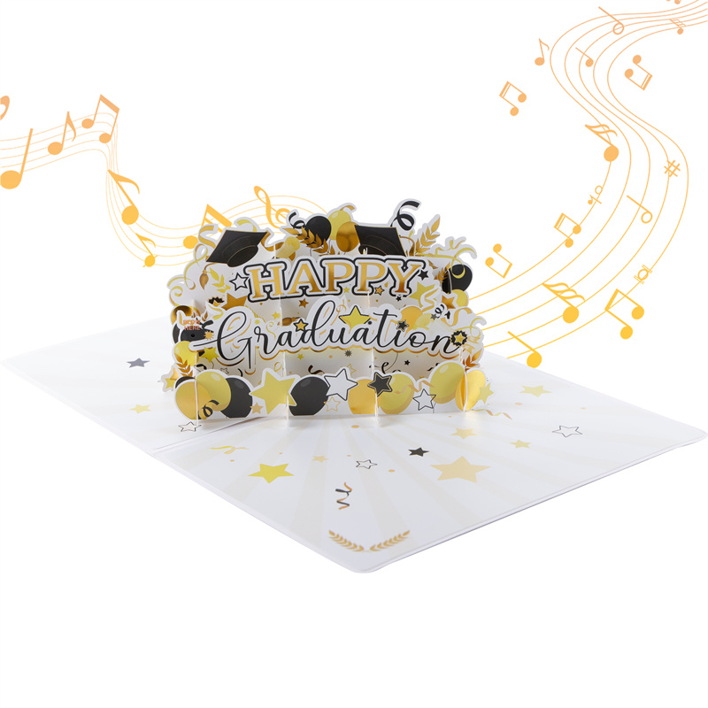 3D Pop Up Graduation Card with LED and Music