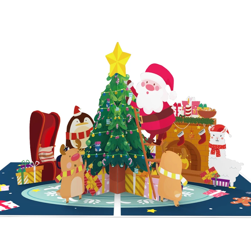 Christmas Tree Pop Up Card with Music and Lights