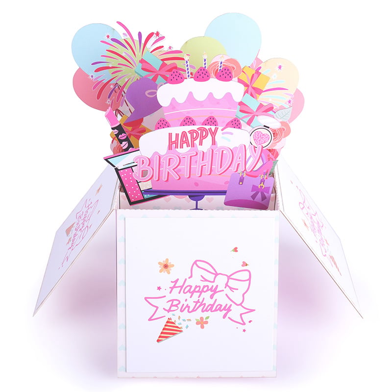 3D Birthday Pop Up Music Box with LED Light