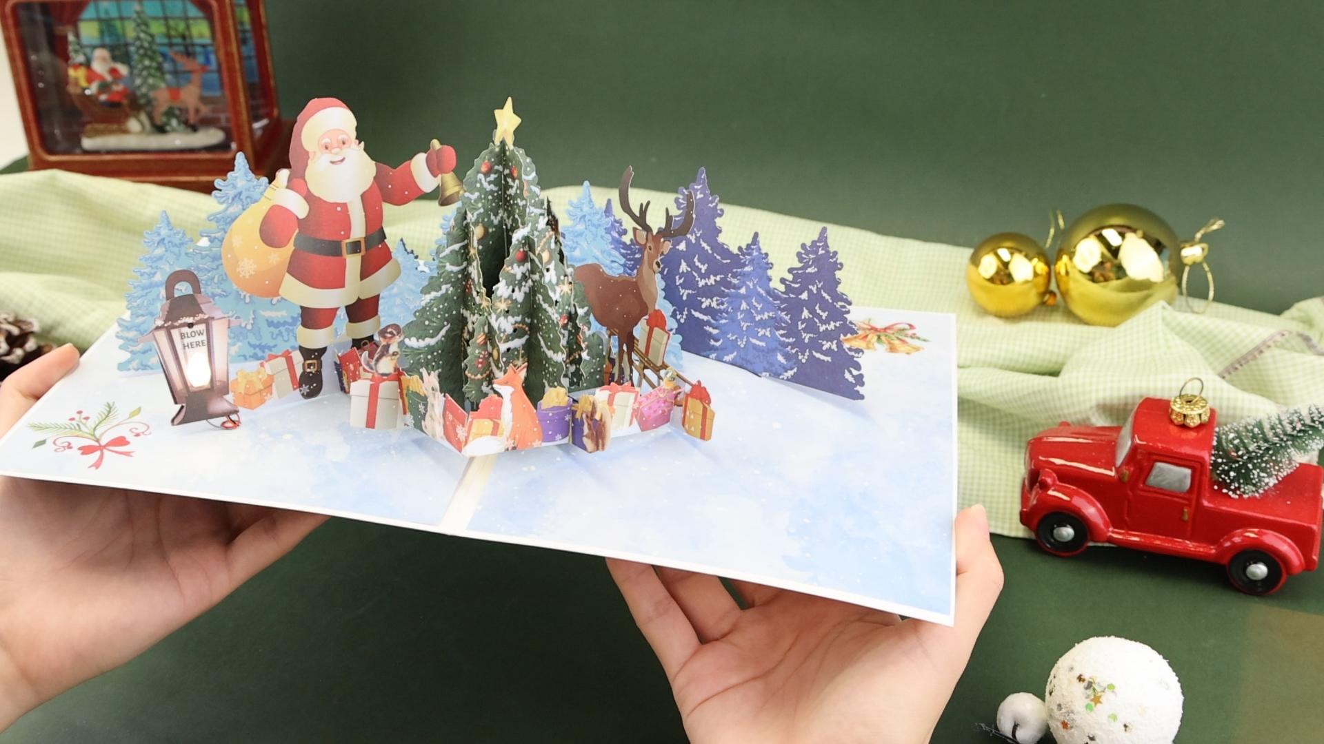 180-degree Christmas air card