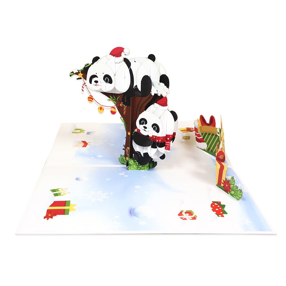Christmas Panda Pop Up Card 3D Greeting Card