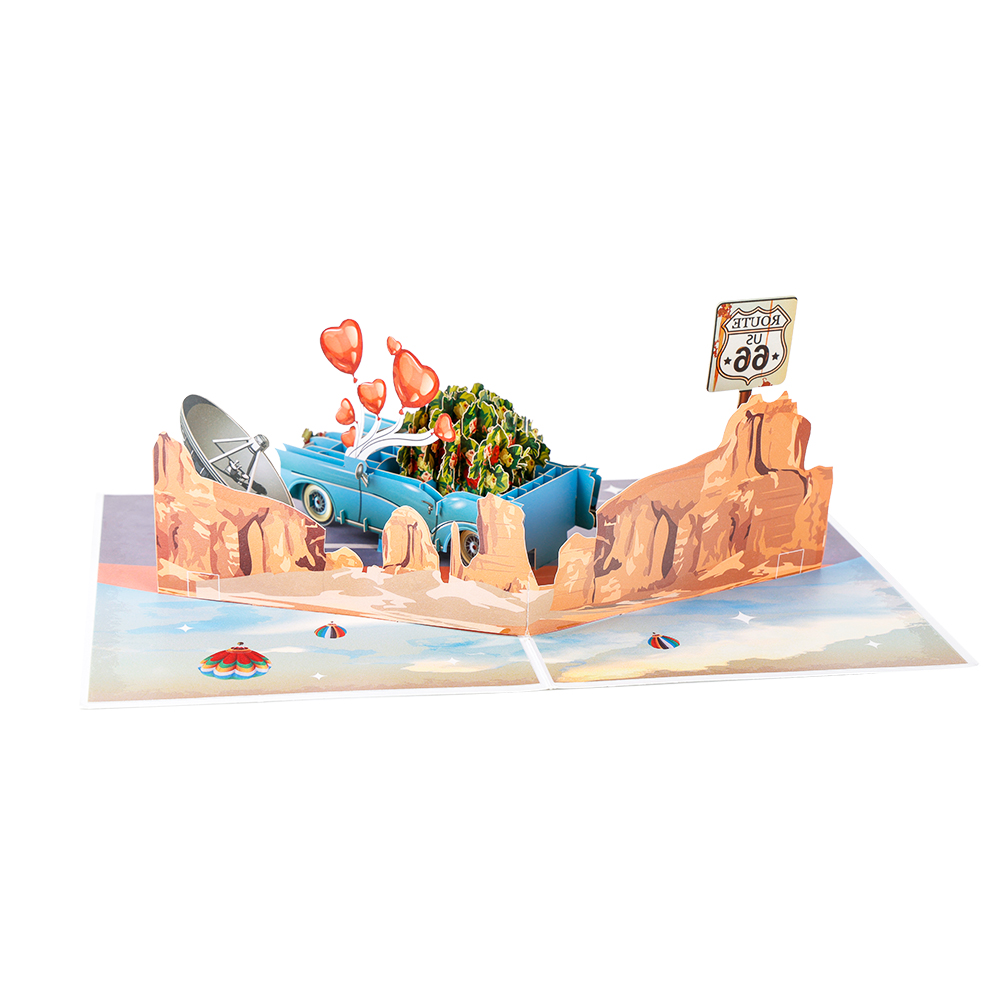 Happy Anniversary Classic Car 3D Pop-Up Card: A Timeless Tribute to Love