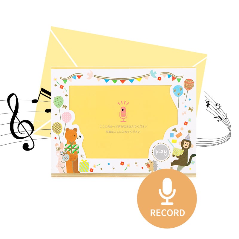 Recordable Birthday Greeting Card – Customizable Voice Recording Musical Card with Sound Chip