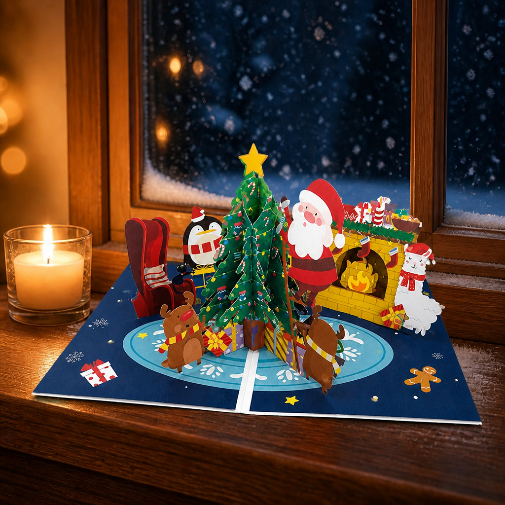 Christmas Tree Pop Up Card with Music and Lights Over View.png