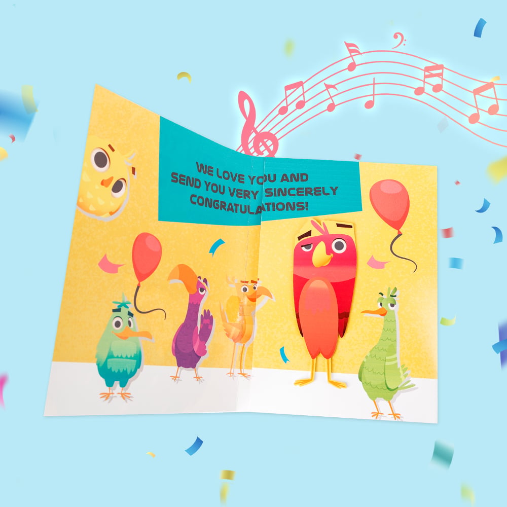 Bird Birthday Musical Greeting Card