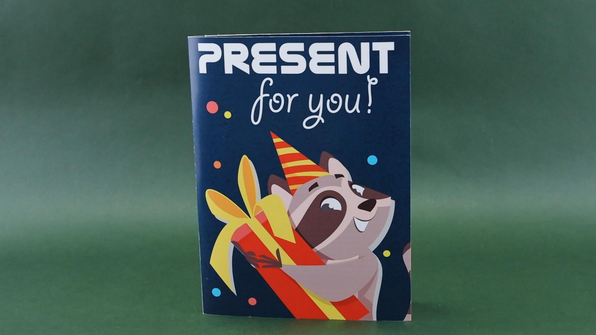 Raccoon Shake Card