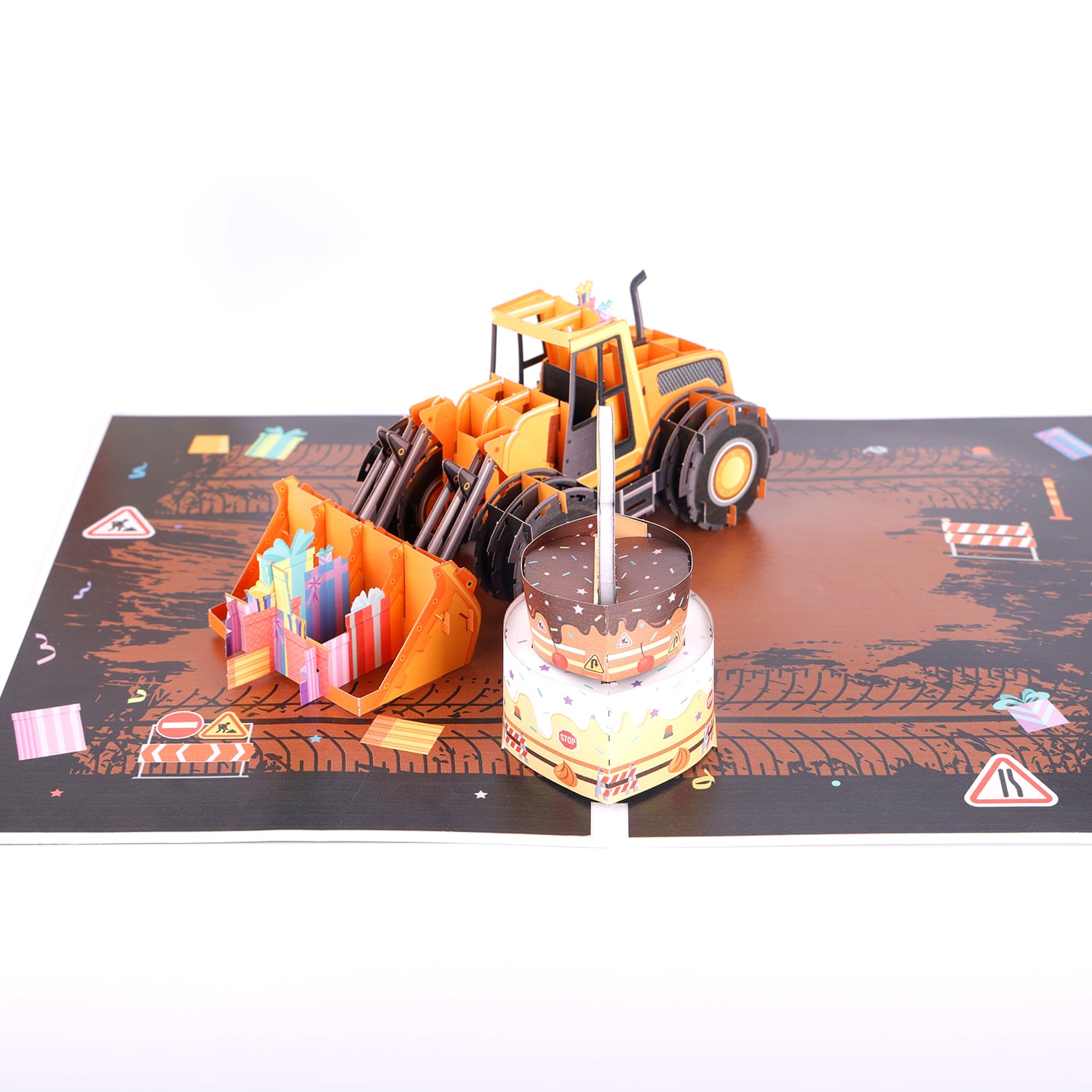 3D Pop Up Forklift Birthday Card with Light and Music