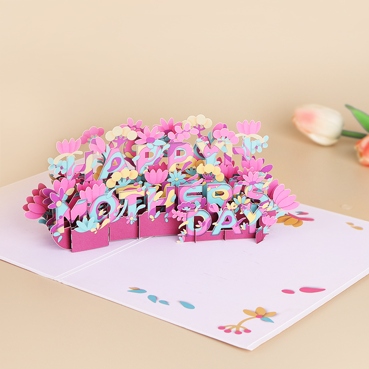 3D Mother’s Day Floral Letter Pop Up Card