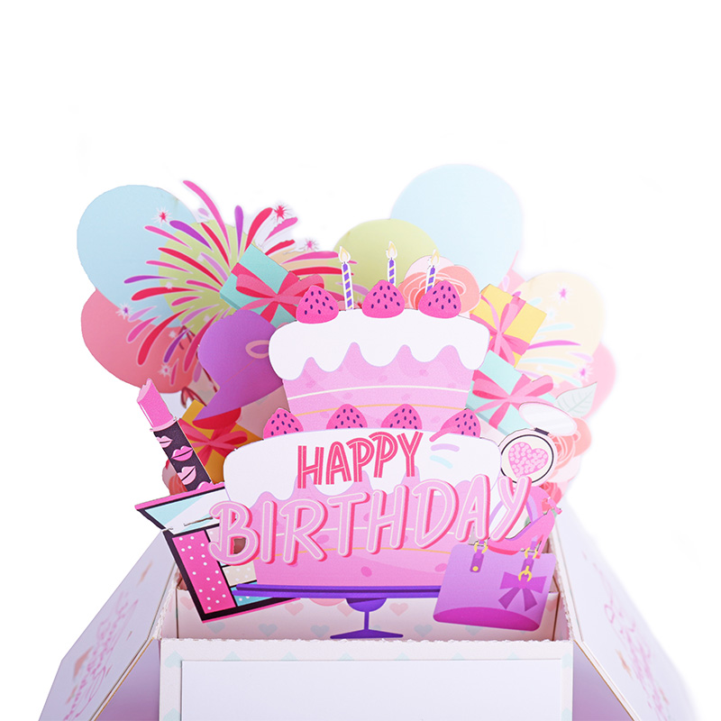 3D Birthday Pop Up Music Box with LED Light