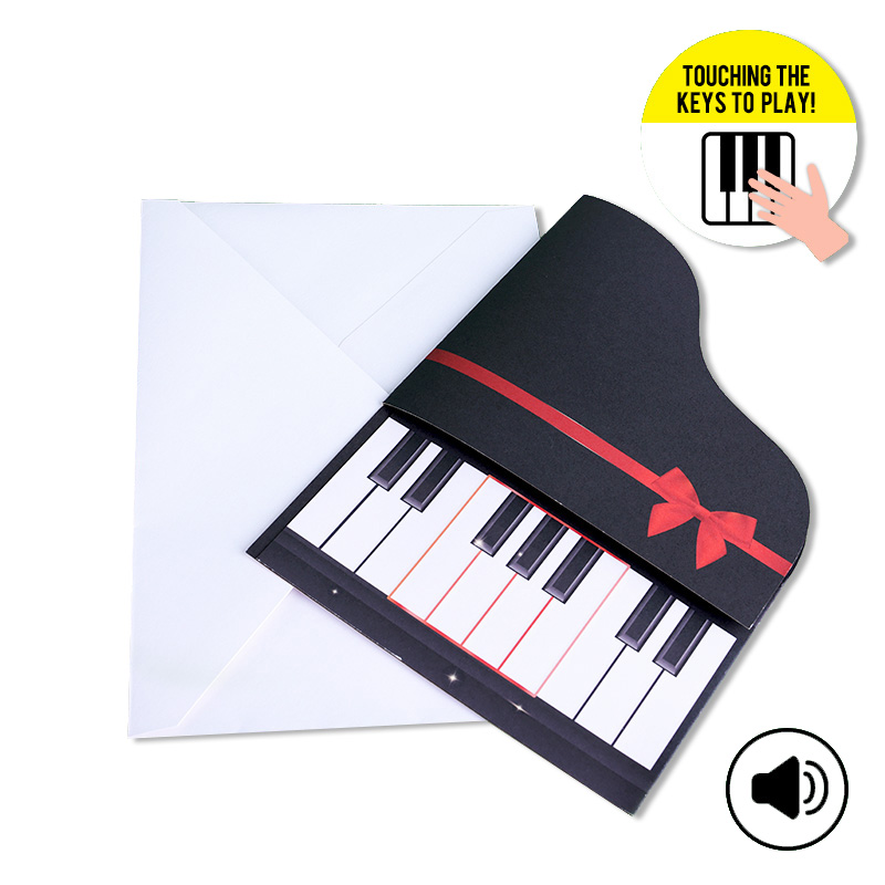 Grand Piano Birthday Music Card with Playable Keys