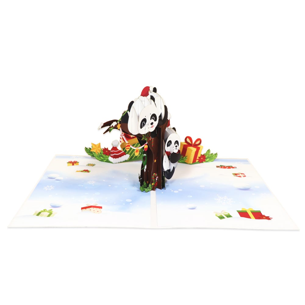 Christmas Panda Pop Up Card 3D Greeting Card