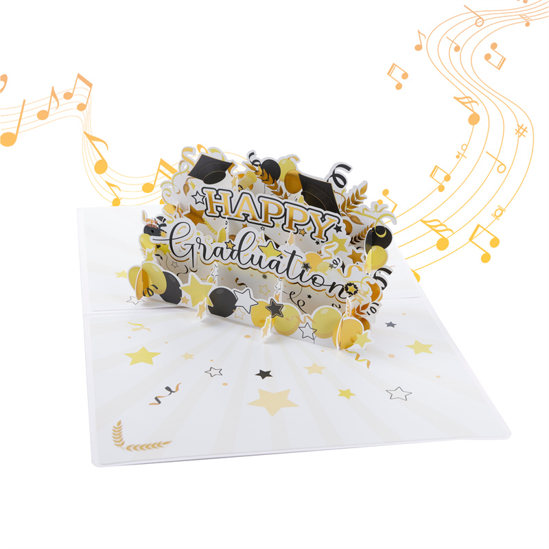 3D Pop Up Graduation Card with LED and Music