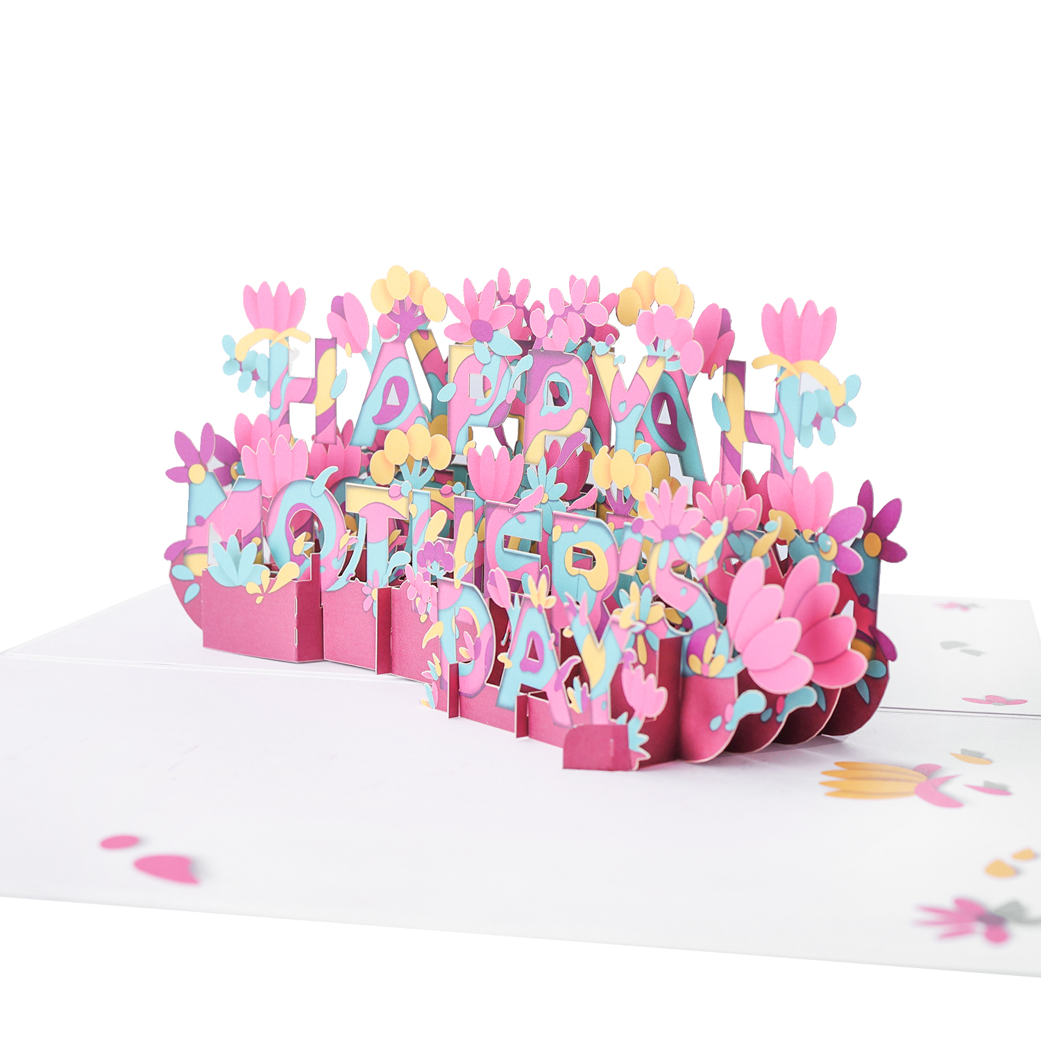 3D Mother’s Day Floral Letter Pop Up Card