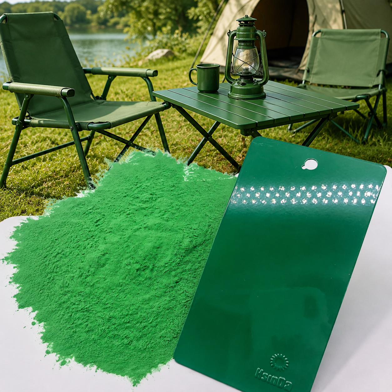 Revestimento en pó de poliéster para exterior para tubos de aceiro, mobles de acampada e equipamento de pesca, fornecedor de revestimentos metálicos resistentes ás intempéries