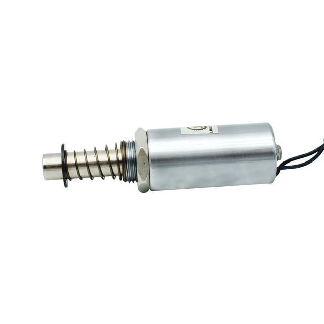 Landa TU2551 12V/24V DC Screw Mount Tubular Linear Solenoid 10%-100% Duty Cycle 0-35N Force L51x25mm Actuator