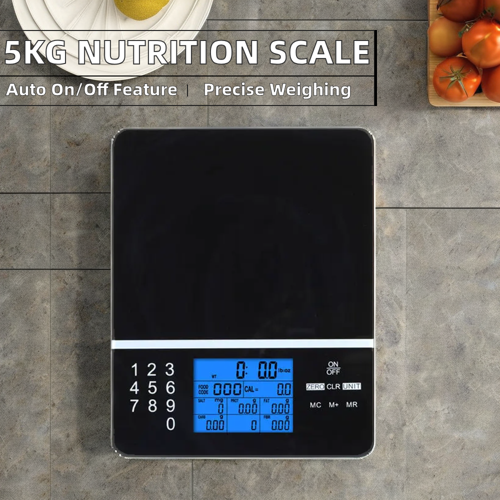 5kg Smart Nutrition Scale, Kitchen Scale with Food Code