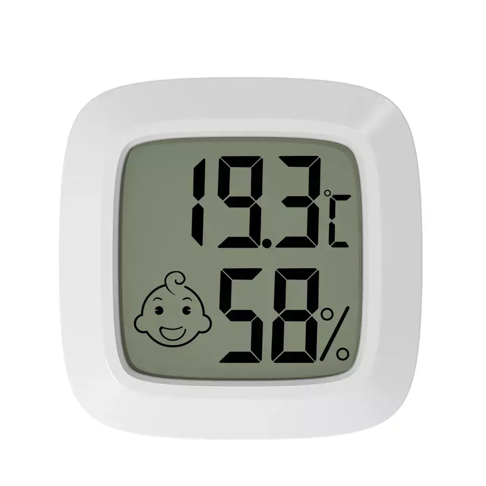 Mini Digital Hygrometer Meter with LCD Display ABS Plastic Room Thermometer with comfort level face