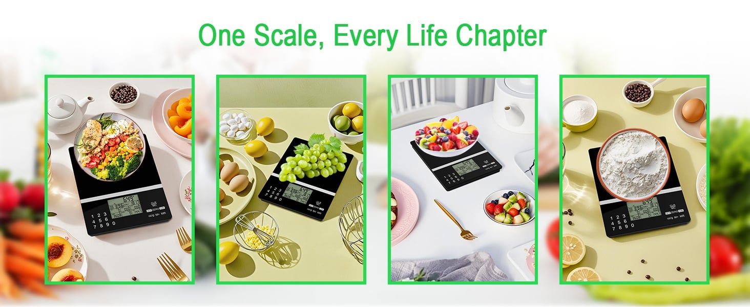 Smart Nutrition Scale, Kitchen Scale with Food Code, Food Scale for Meal Prep, Portion Control, Baking, Weight Loss, Tare Function, Batteries Included-7