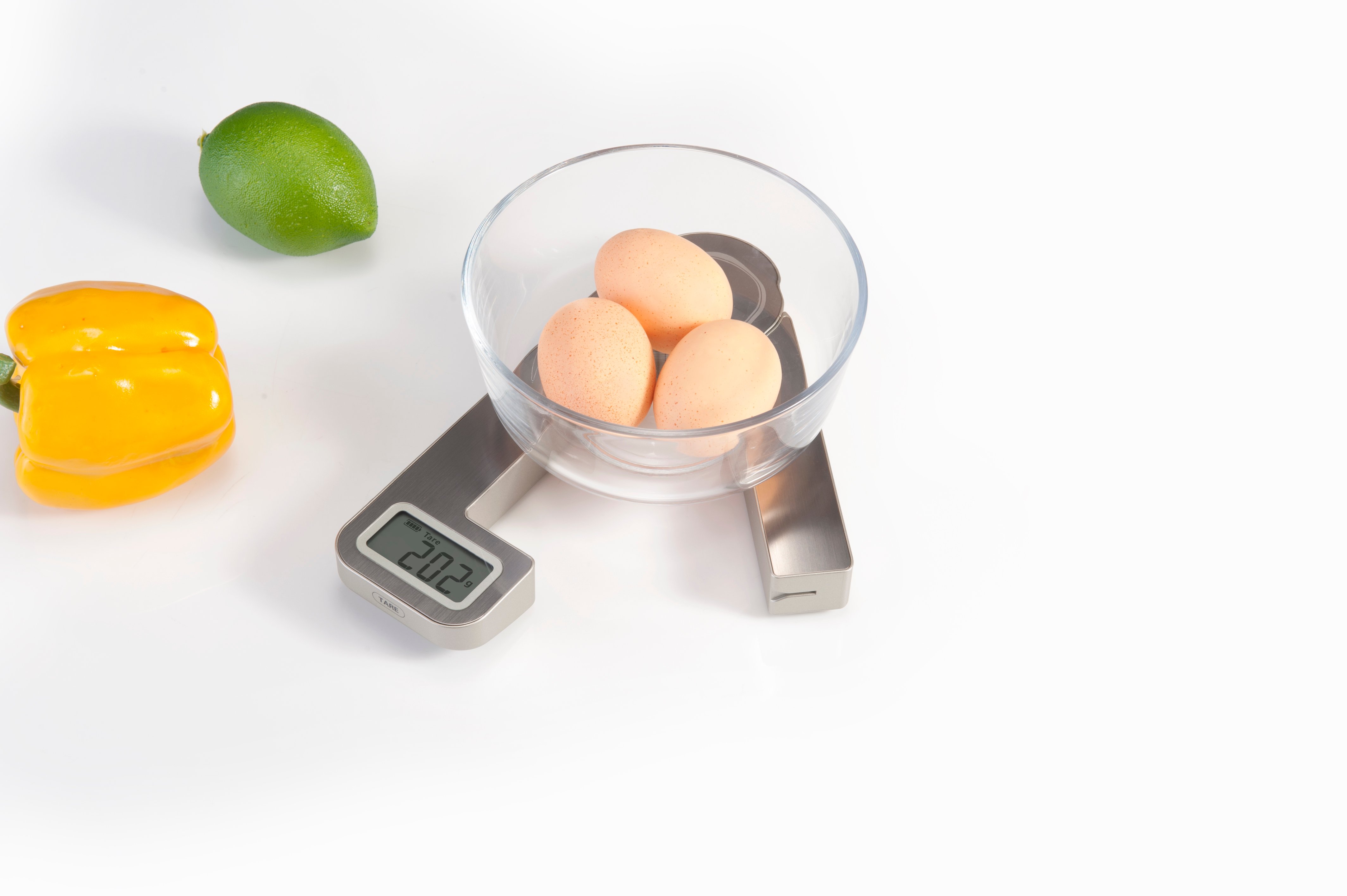 Battery free digital kitchen scale, 5kg with LCD display