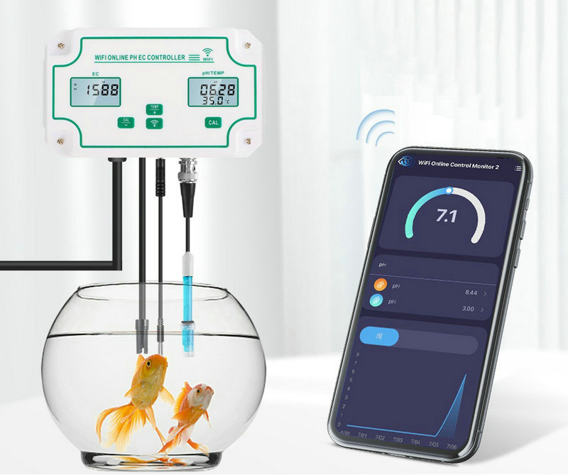 WiFi Water Quality Controller with Dual LCD Display – Smart Monitoring at Your Fingertips