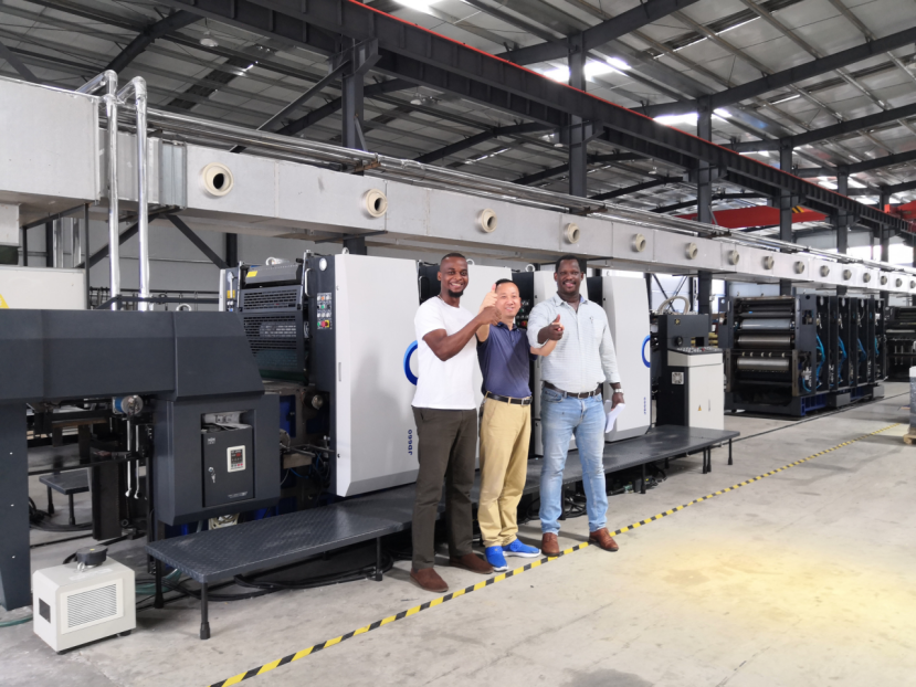 Our JD-4740 Four-Color Offset Printing Machine Used in Africa