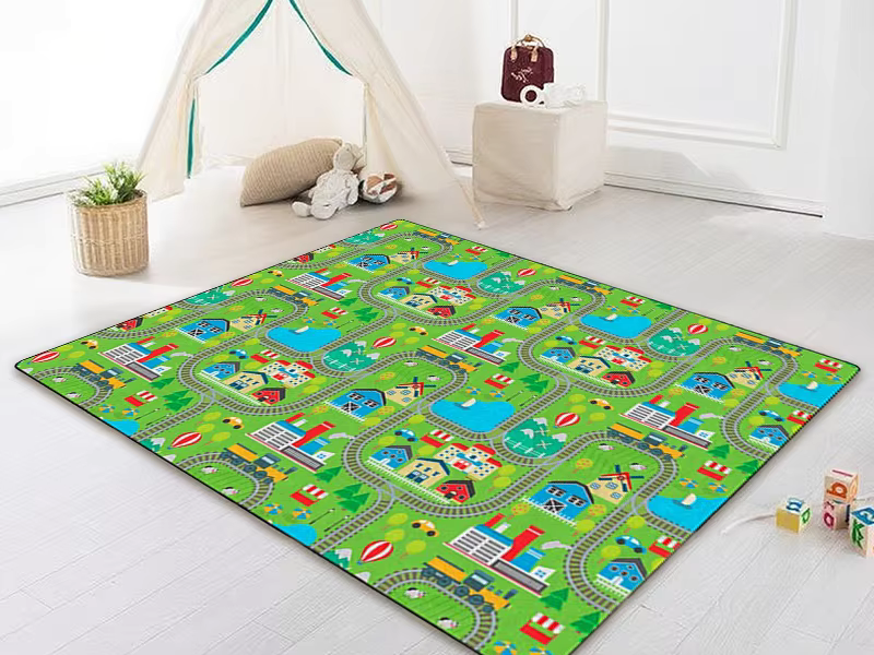 Why should kids rugs have anti-slip properties for bedrooms?