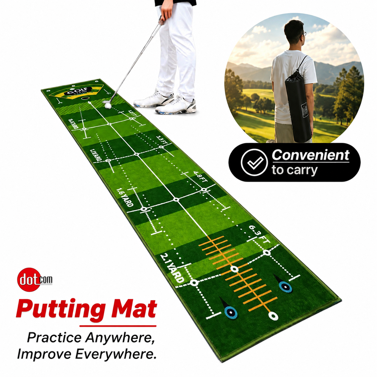 How to use a golf putting mat to improve your game.