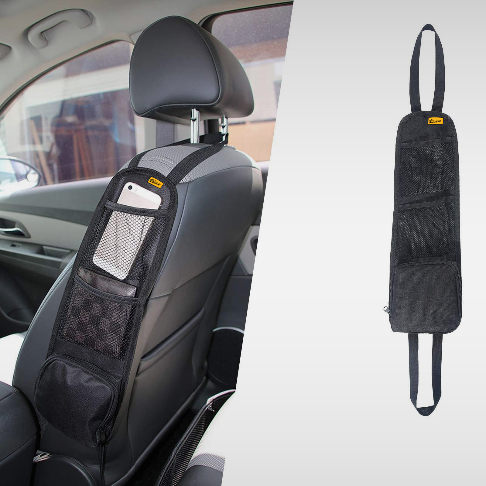 KUOSHI Custom Multifunction Universal Car Seat Side Organizer Bag B2B Wholesale