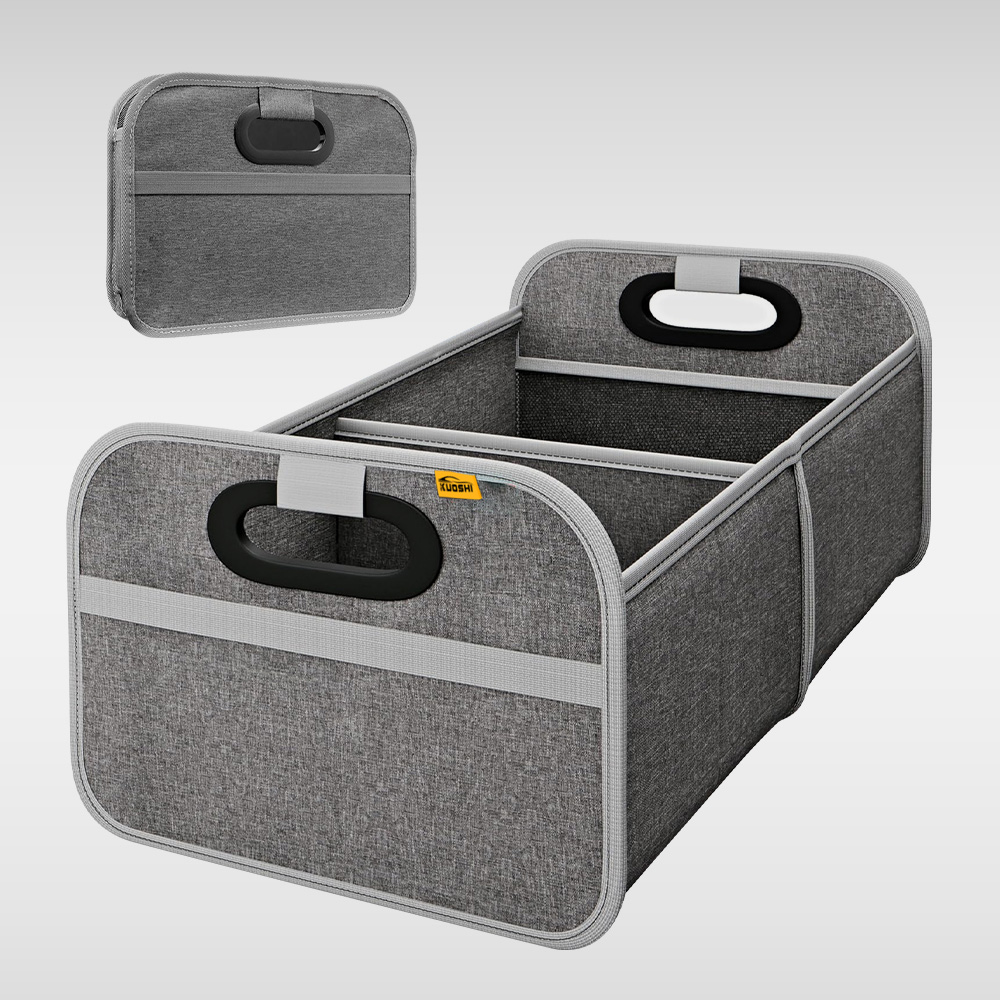 KUOSHI OEM/ODM Manufacturing Custom Universal Gray 600D Oxford Car Boot Tool Storage
