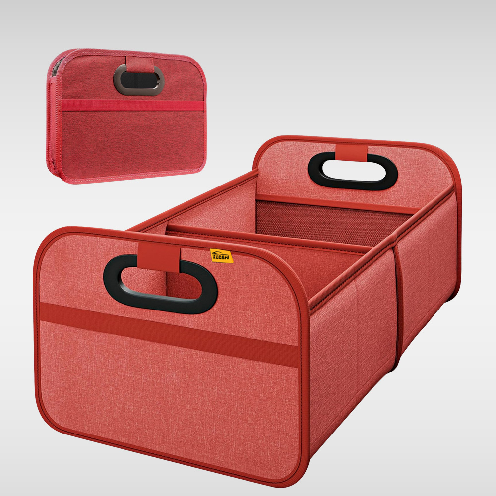 KUOSHI OEM ODM Custom Red Collapsible Waterproof Small Trunk Organizer For Car