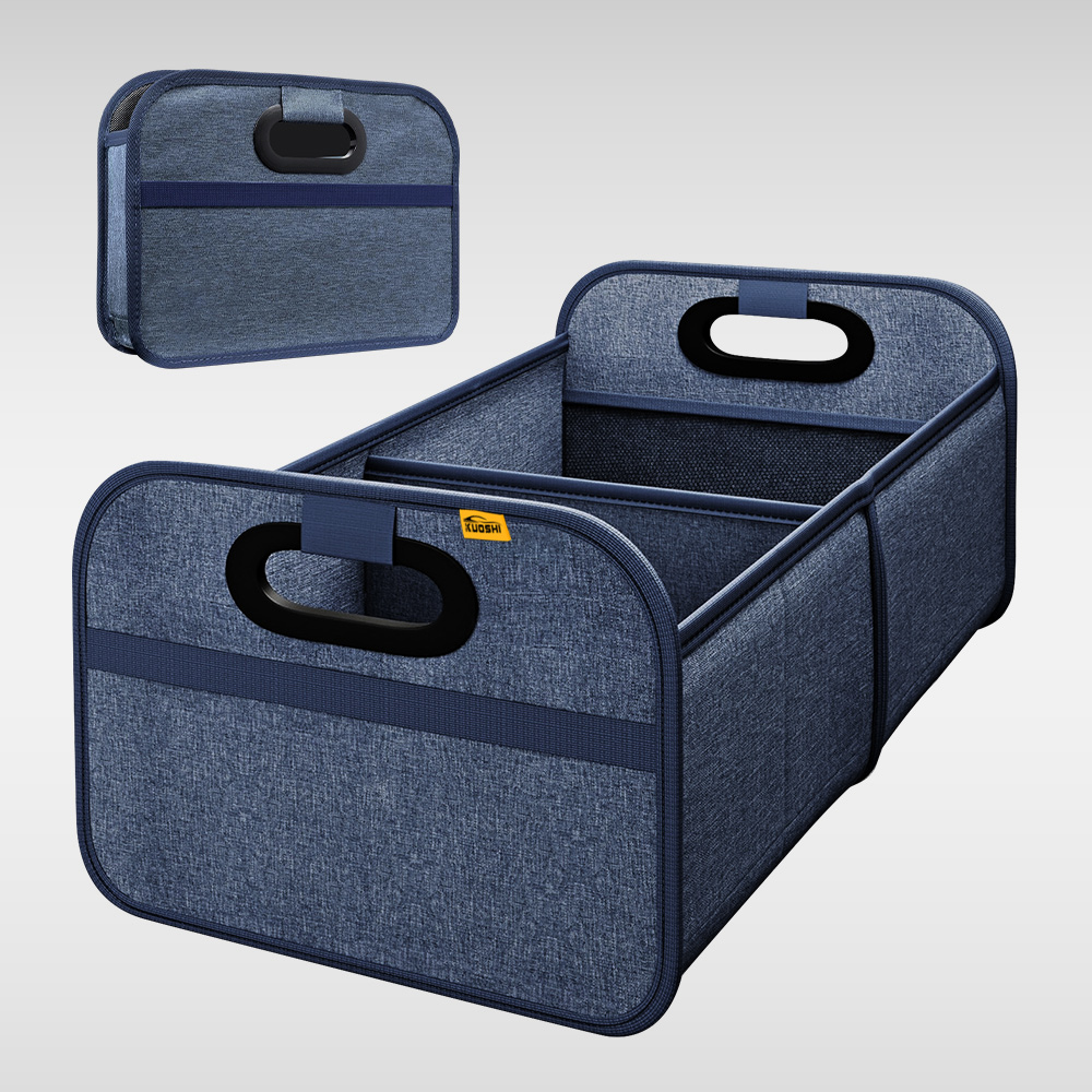 KUOSHI OEM ODM Luxury Blue Foldable Car Trunk Organizer For Groceries B2B Wholesale