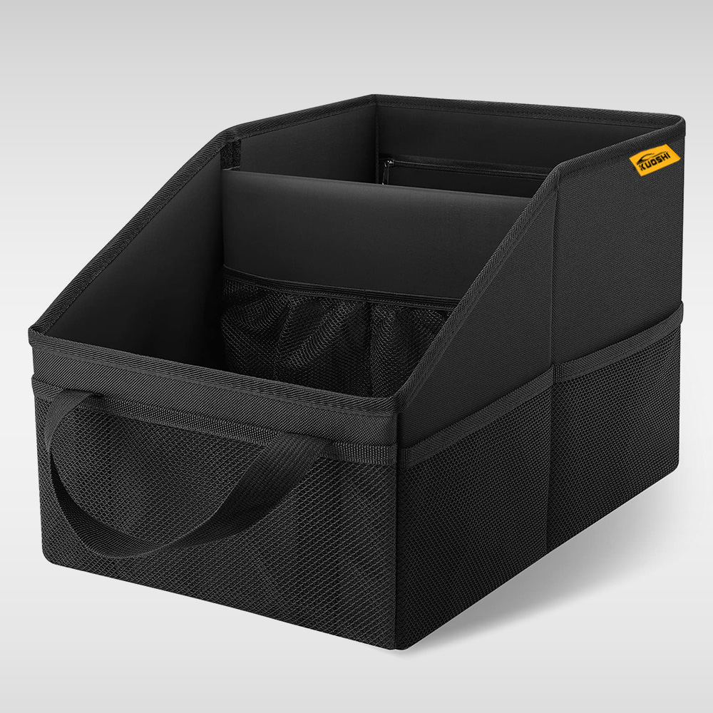 KUOSHI OEM ODM Custom Expandable Small Car Boot Back Seat Travel Organiser Multiple with Mesh Pockets