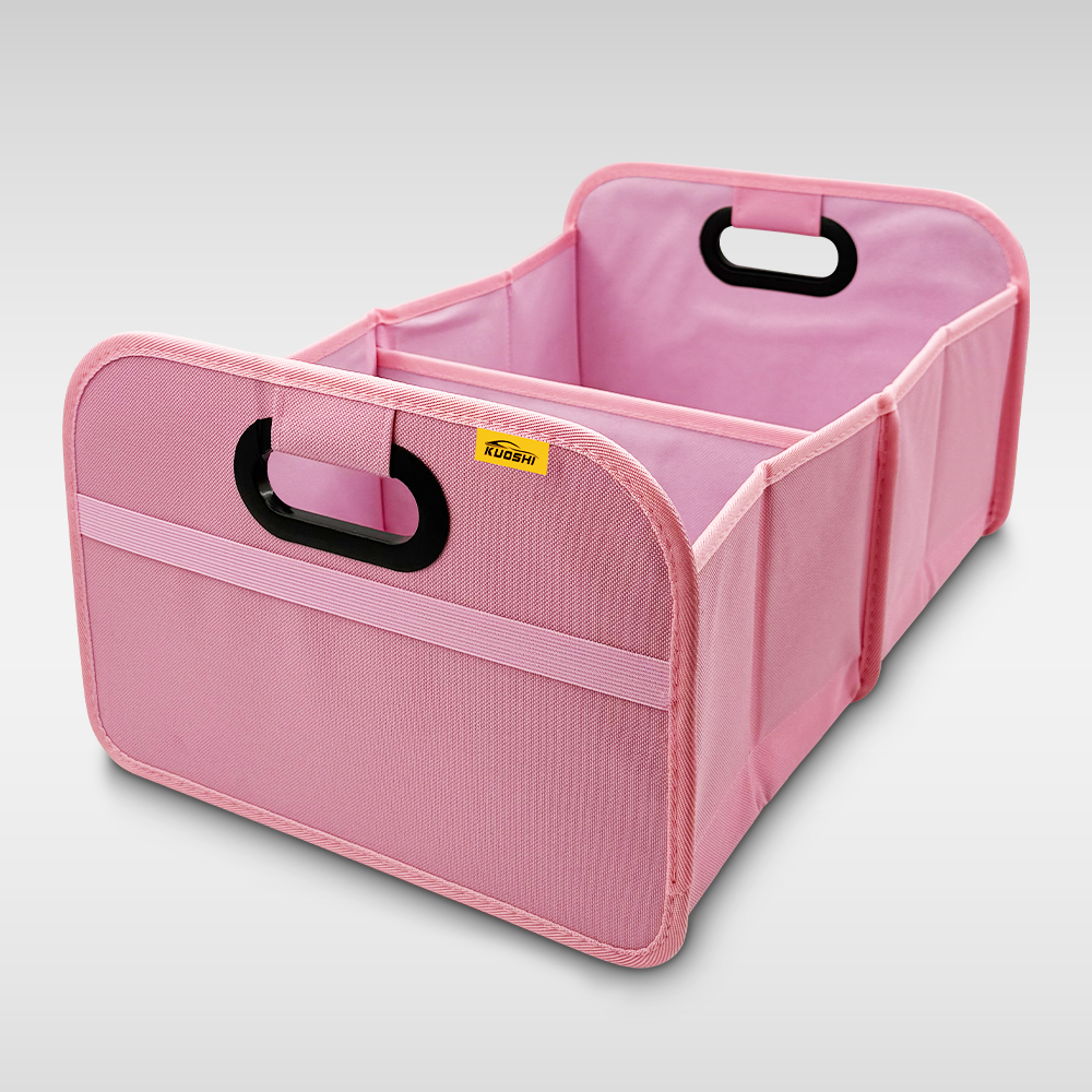KUOSHI OEM Custom CTO Small Portable Pink Vehicle Trunk Organizer Shopping Bag For Practical Storage - Car Folding Box, Boot Box