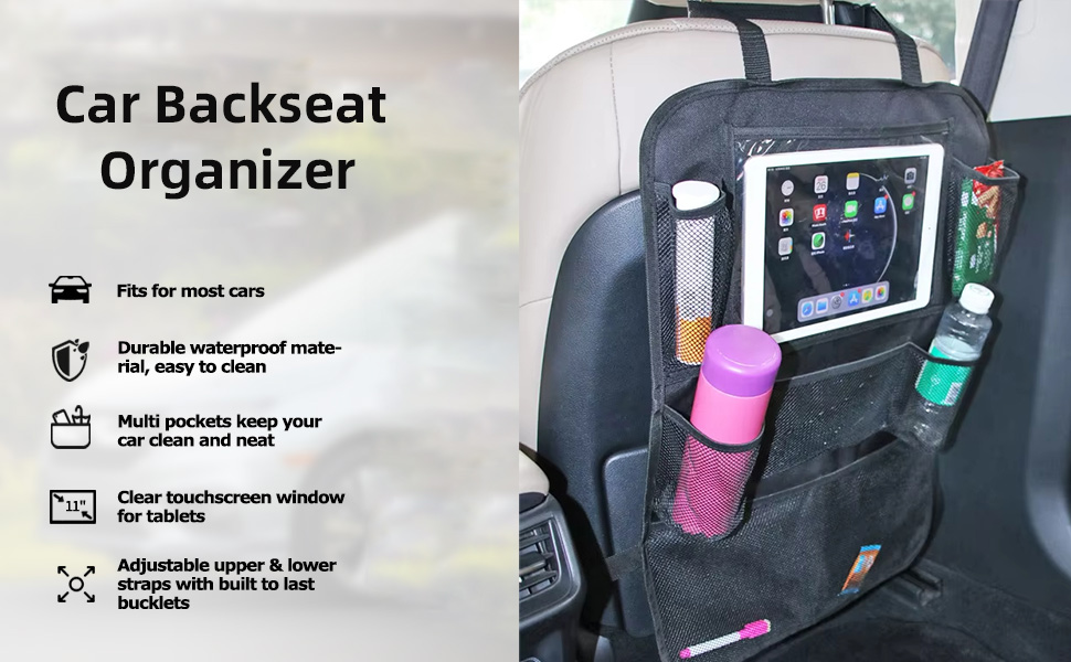 Car Backseat Organizer with Touch Screen
