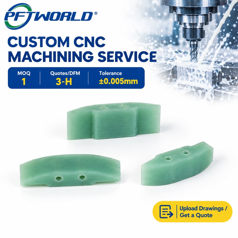 Aangepaste CNC-gefrese FR-4 gekromde insulerende komponente