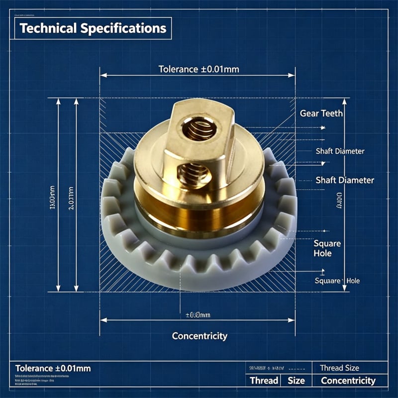 Injection-molded gear turning brass insert composite transmission parts (2).jpg