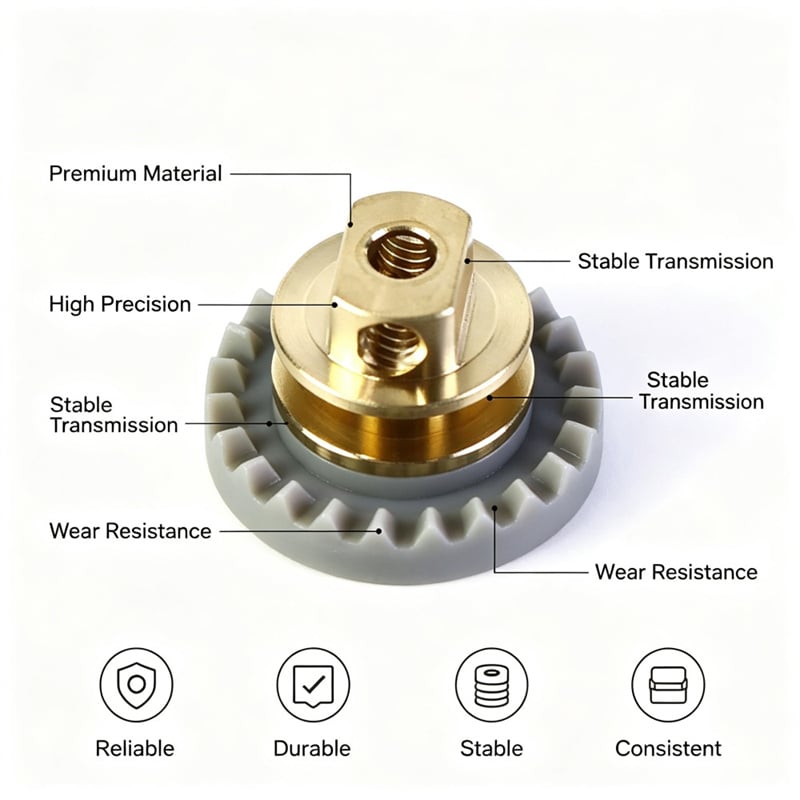 Injection-molded gear turning brass insert composite transmission parts (1).jpg