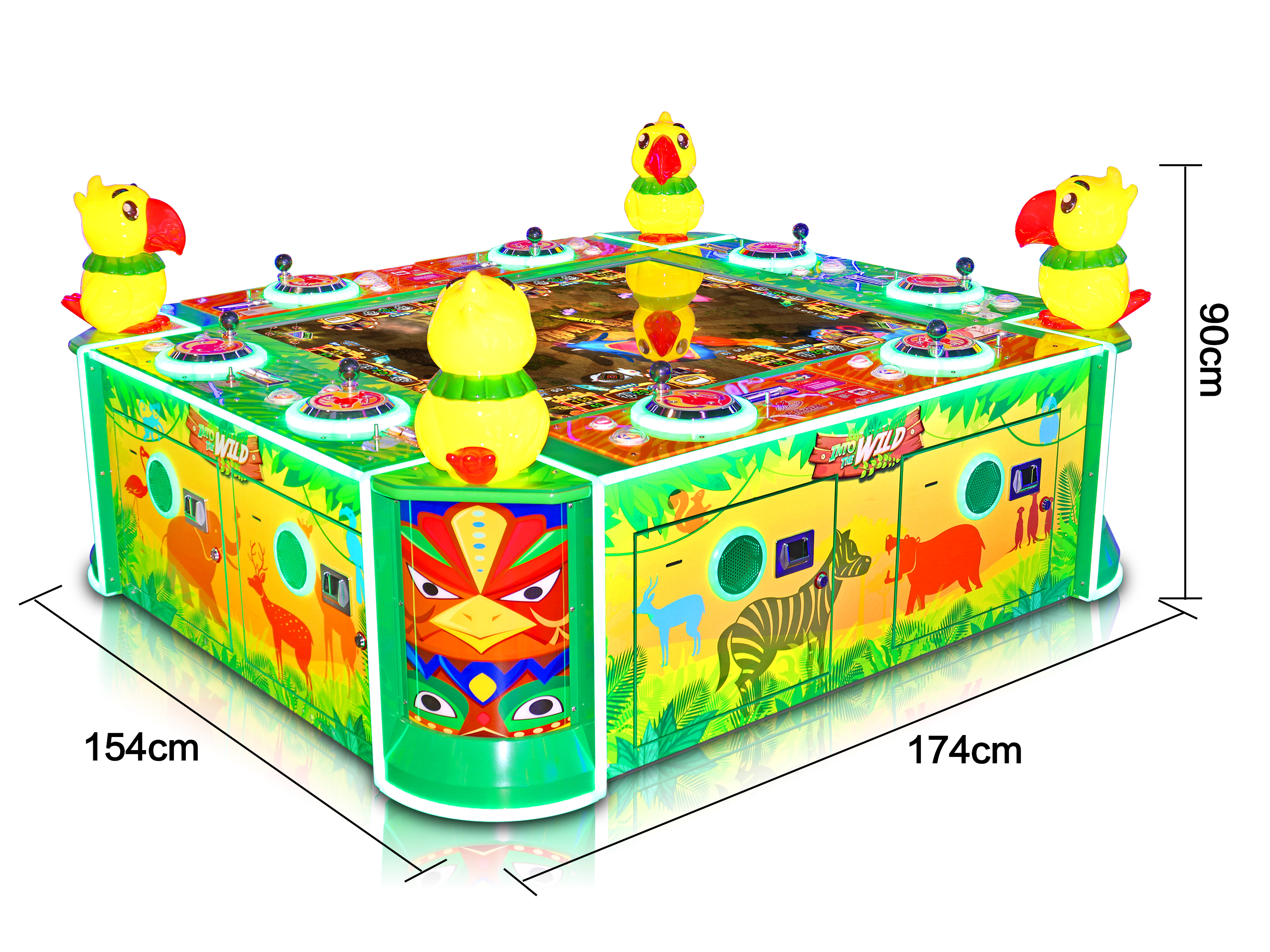 Safari Park 8PL Industrial Redemption Game — 480W, CE-Certified