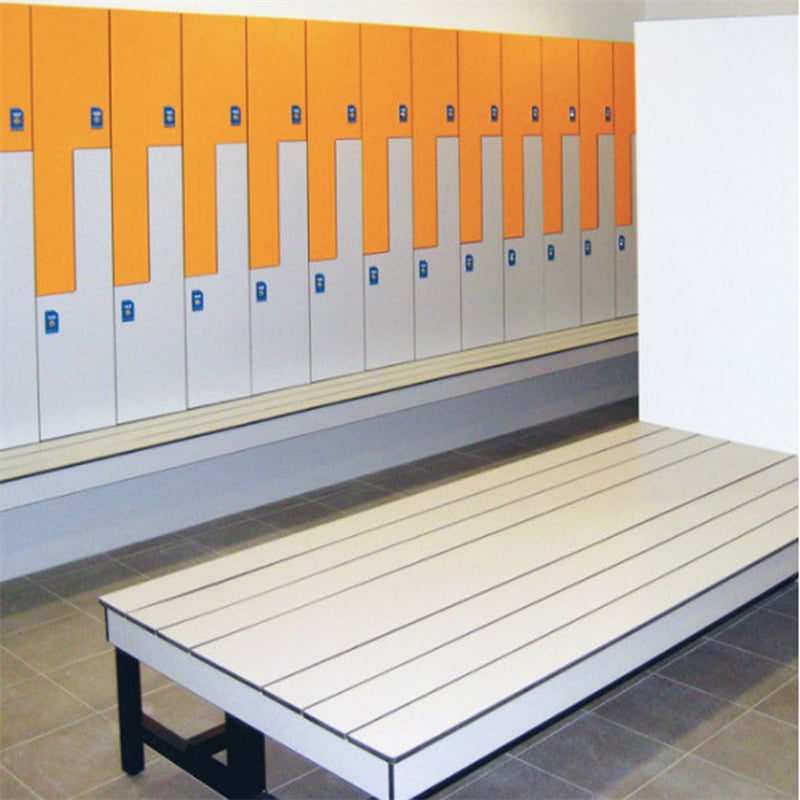 compact locker with bench