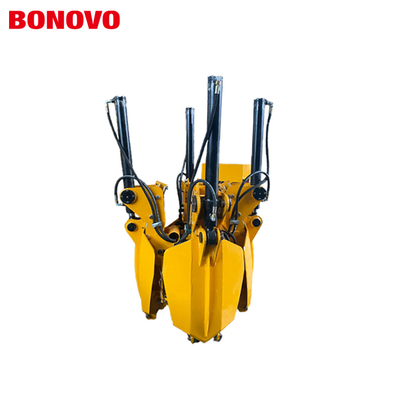 BONOVO BTS120 Tree Spade Attachment for Skid Steer  Excavator  Wheel Loader  2000kg Hydraulic Transplanter