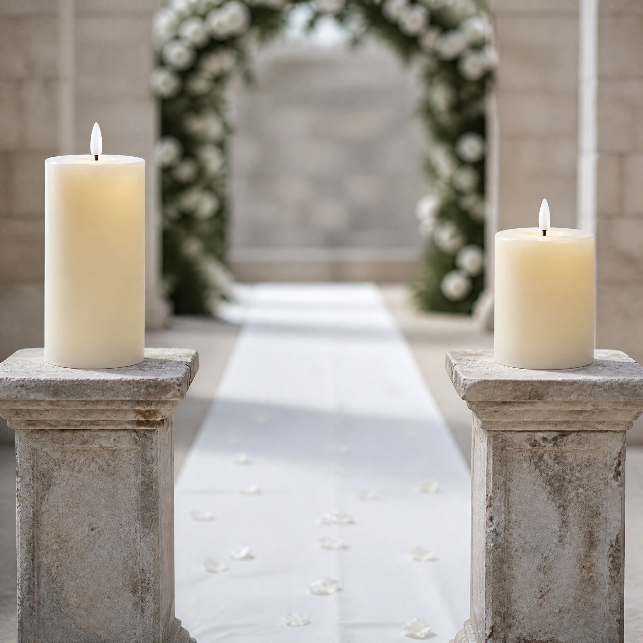 Flameless Pillar Candles Realistic Flickering Warm for Home Decor Wedding