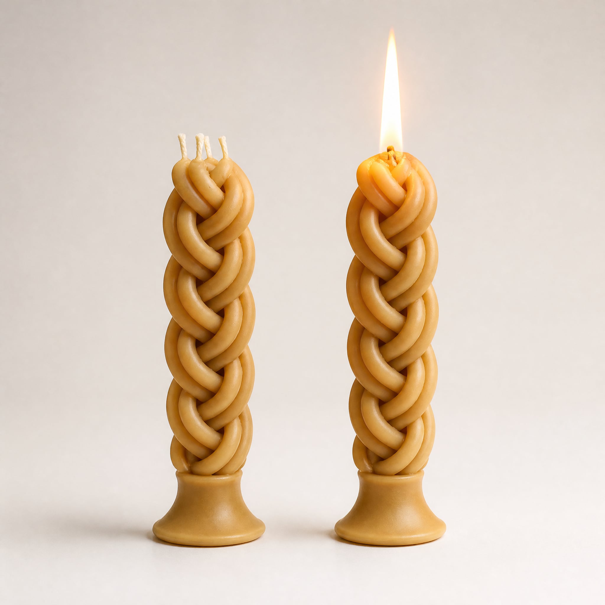 Handmade Pure Beeswax Havdalah Candle for Jewish Church Shabbat Ceremony