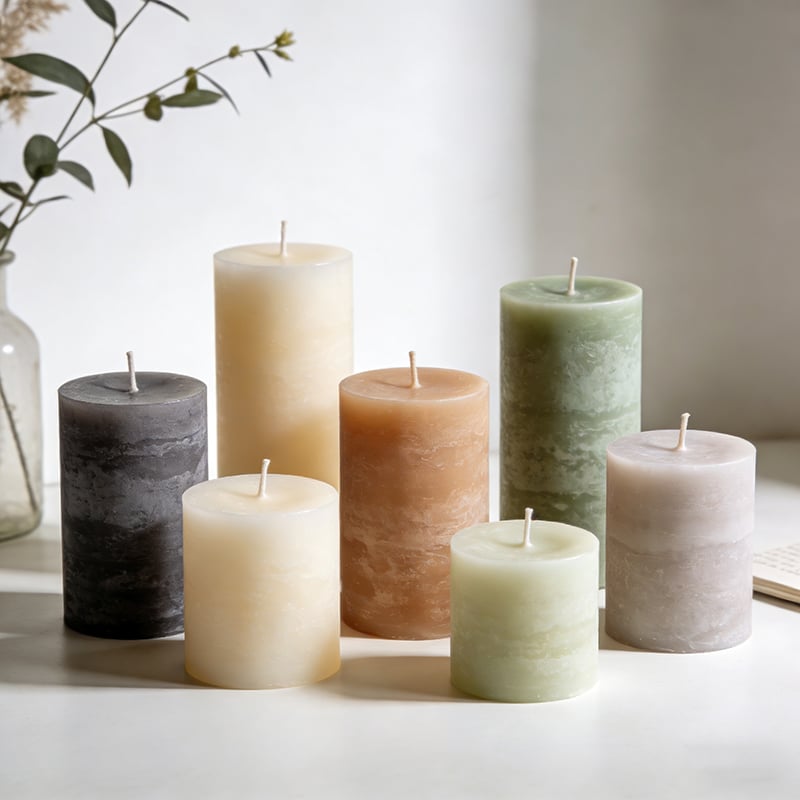 Pillar Candle Handmade Soy Wax for Home Decor Wedding Centerpiece Event