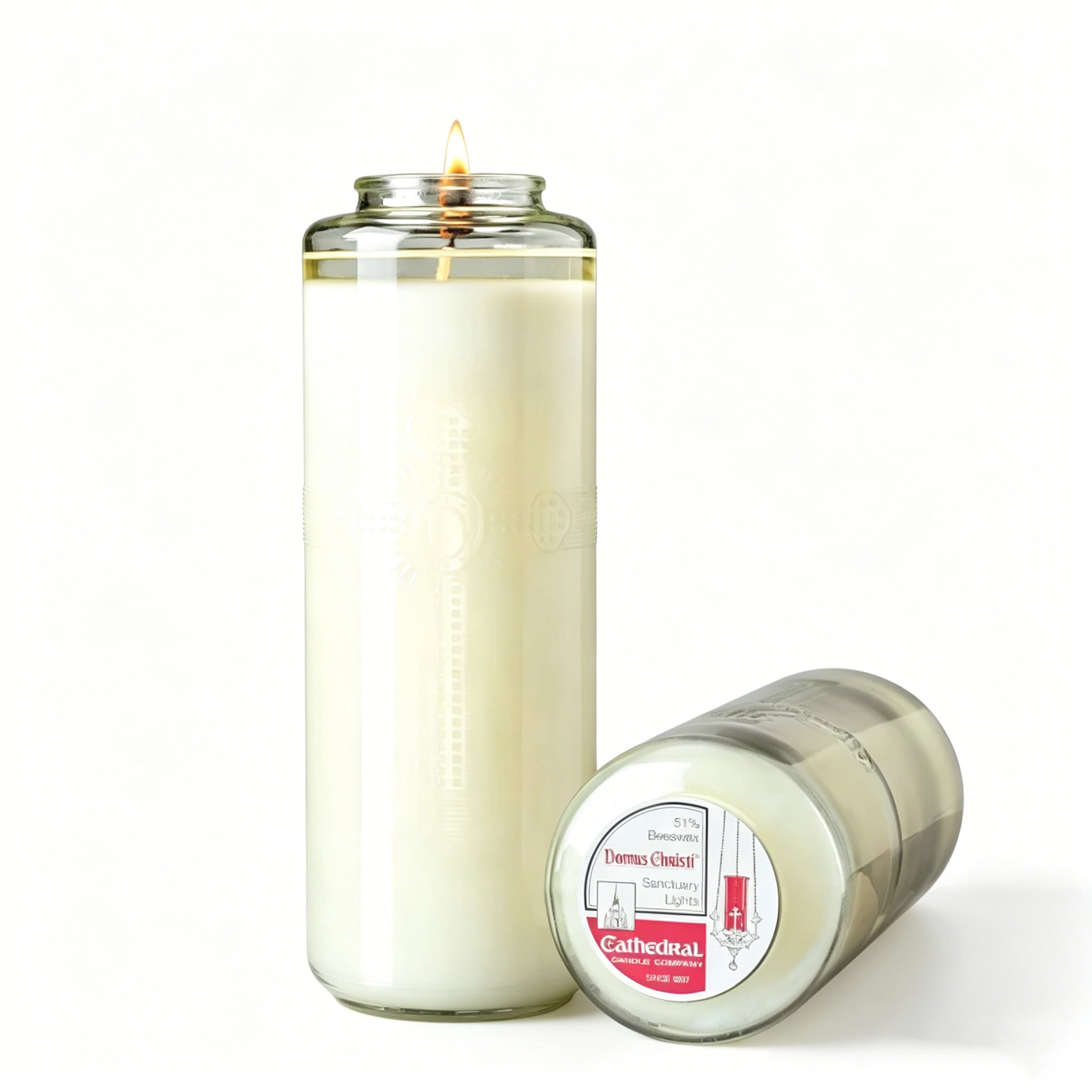 Sanctuary Light Church Candle 51% Beeswax 8 Day Natural for Altar Vigil