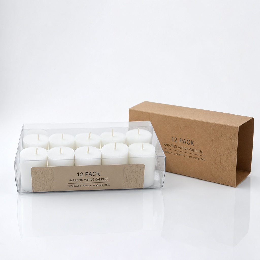 Unscented Votive Candles Long Burning for Daily Home Decoration Centerpiece