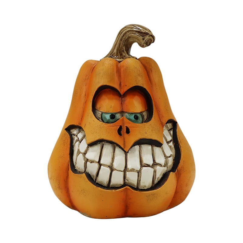 Resin Halloween-pummeske - Græsplads/funny dekoration (stil 2)